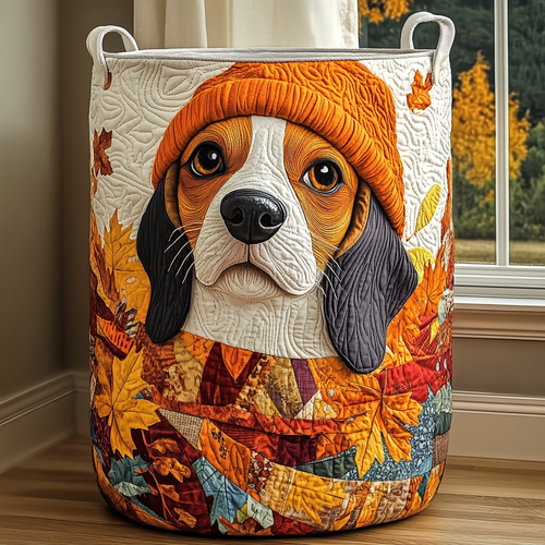 Adorable Beagle Quilted Laundry Basket NCU0PVL728