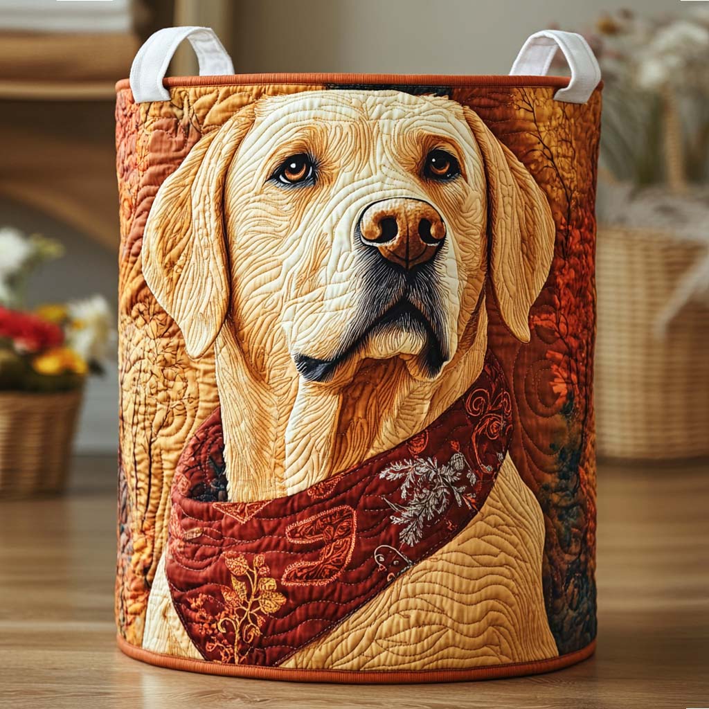 Amber Hound Quilted Laundry Basket NCU0NXD733