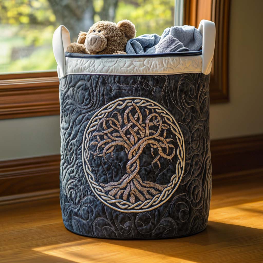 Ancient Roots Quilted Laundry Basket NCU0NNT1573