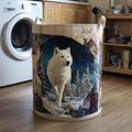 Arctic Wolf Spirit Quilted Laundry Basket NCU0HNH764
