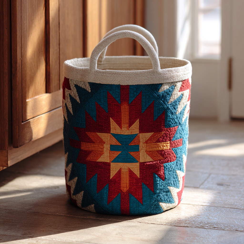 Arrow Lodge Quilted Laundry Basket NCU0PVL393