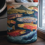 Artistic Fish Quilted Laundry Basket NCU0TH3032