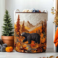 Autumn Bear Charm Quilted Laundry Basket NCU0NNT1206