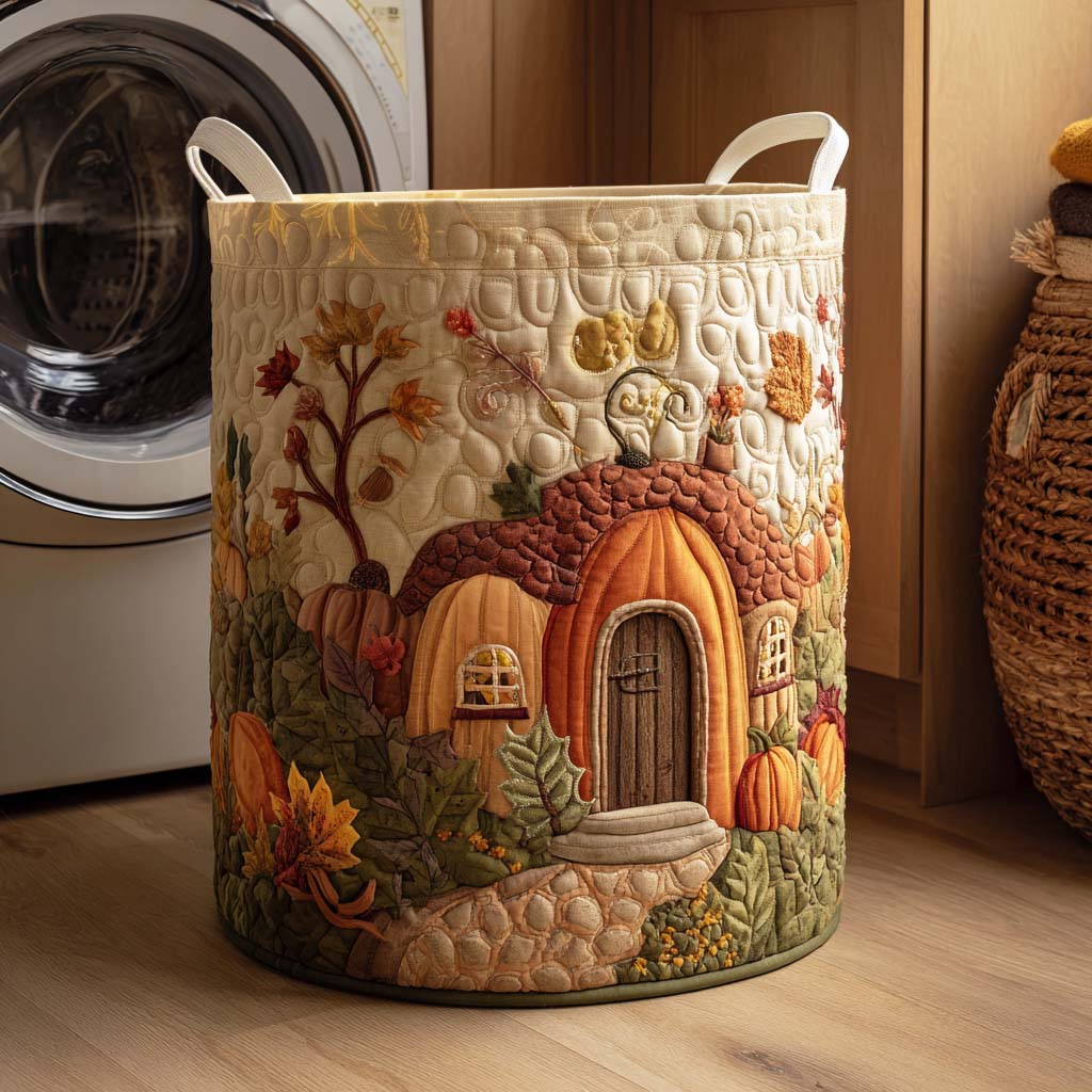 Autumn Harvest Glow Quilted Laundry Basket NCU0NTD031