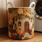 Autumn Leaves Dance Quilted Laundry Basket NCU0NTD039