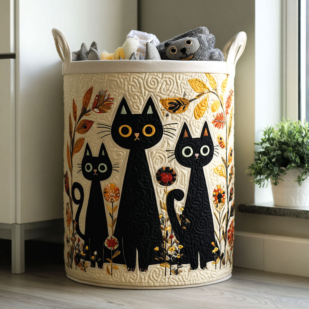 Autumn Paws Quilted Laundry Basket NCU0PTT1162