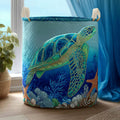 Azure Wave Turtle Quilted Laundry Basket NCU0PTT2661