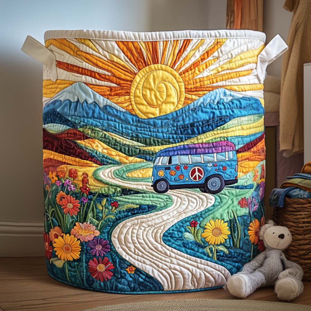 Sunny Road Quilted Laundry Basket NCU0NNT1831